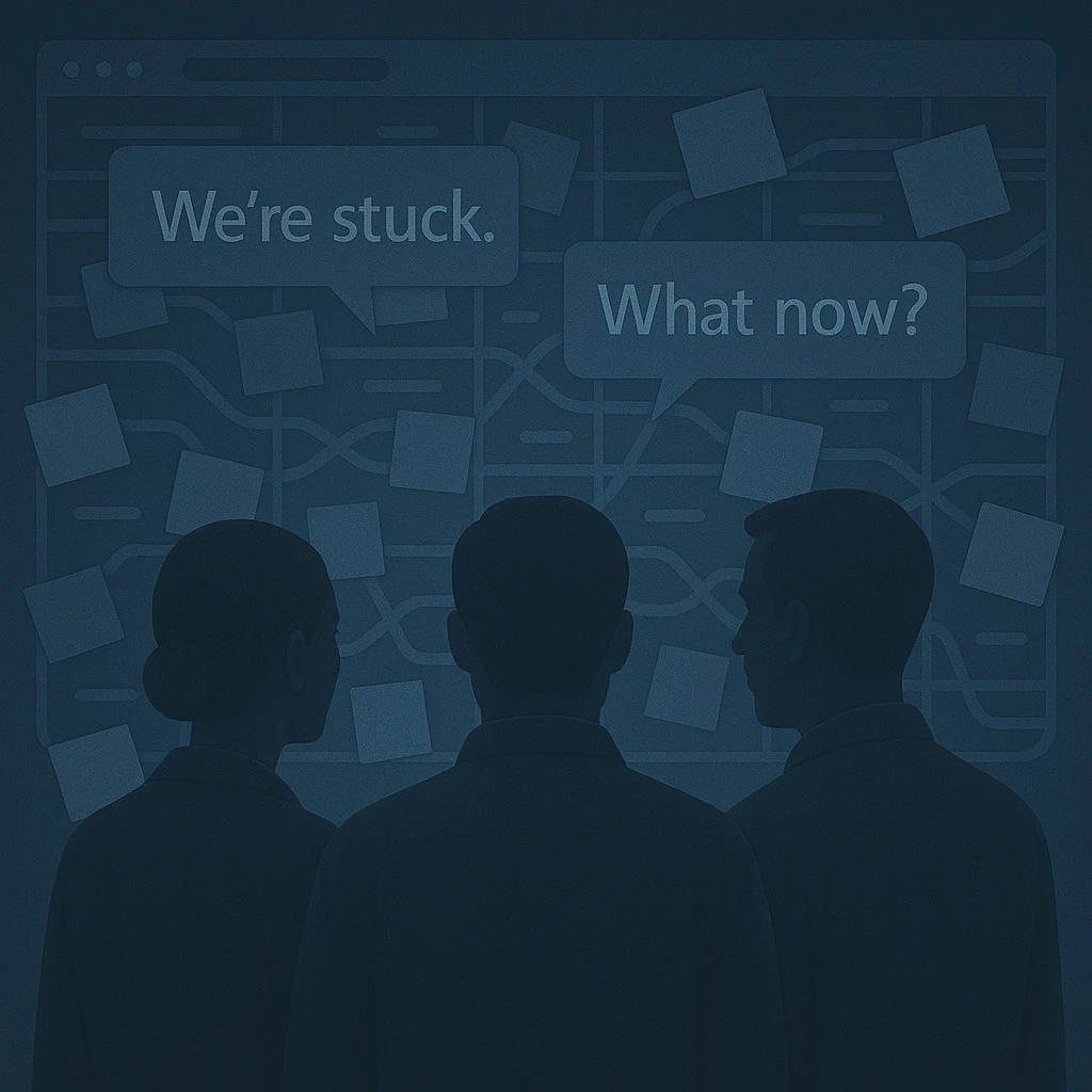 Collaboration gridlock visualization